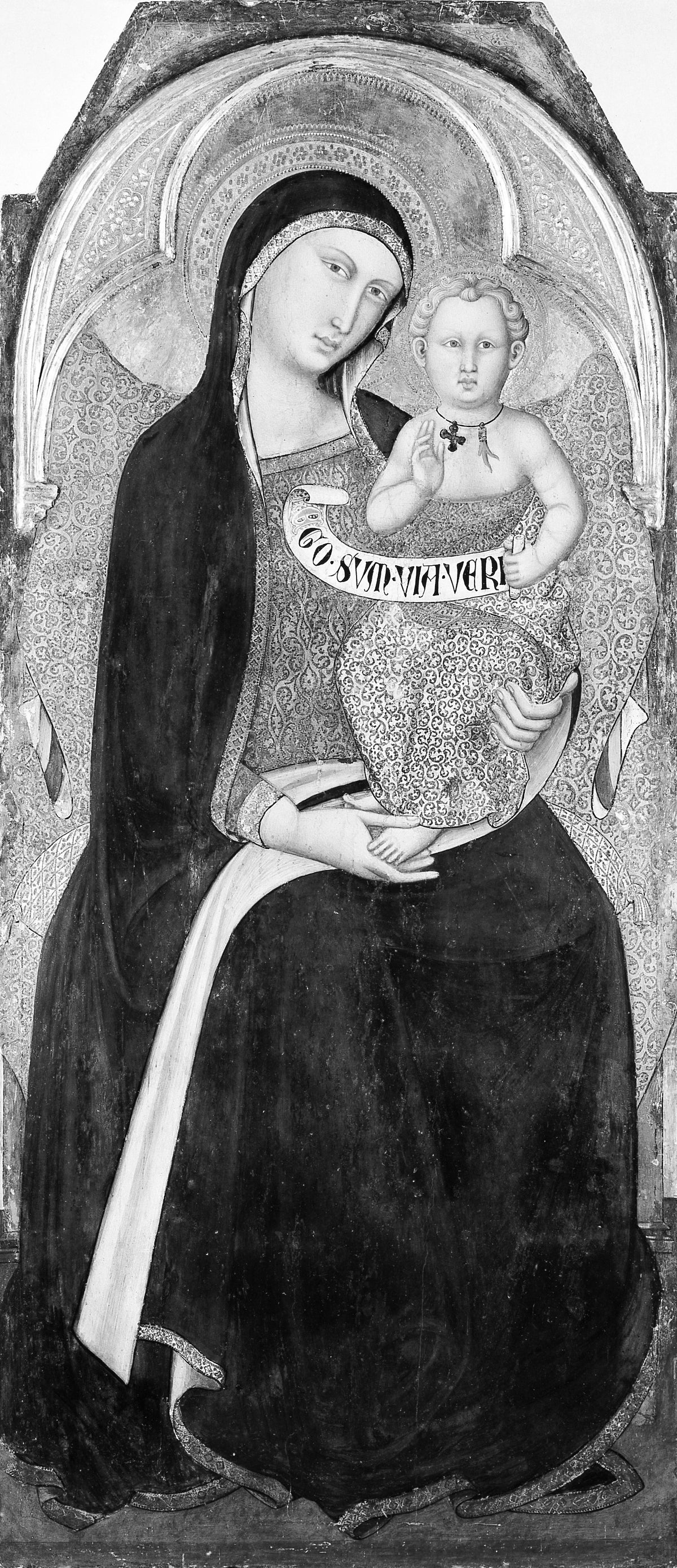 Madonna and Child by Luca di Tommè di Nuto - Tempera canvas print