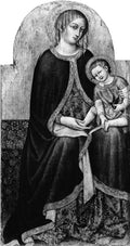 Madonna and Child with Saints by Priamo della Quercia (Priamo del Pietro) - Tempera canvas print