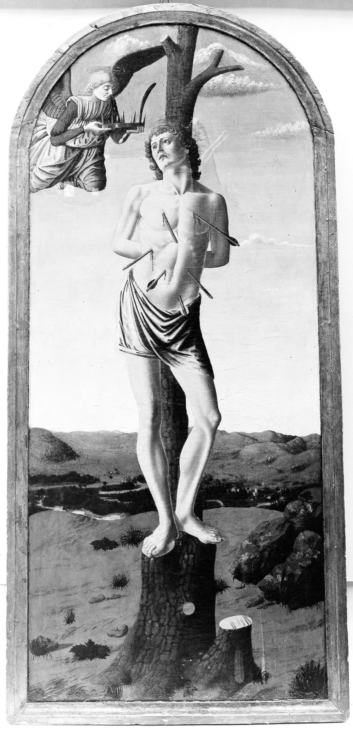 Saint Sebastian by Francesco Botticini (Francesco di Giovanni) - Tempera canvas print