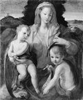 Madonna and Child with the Young Saint John the Baptist by Italian (Florentine) Painter - Classic Art canvas print