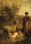 Springtime by Charles Jacque - Classic Art canvas print