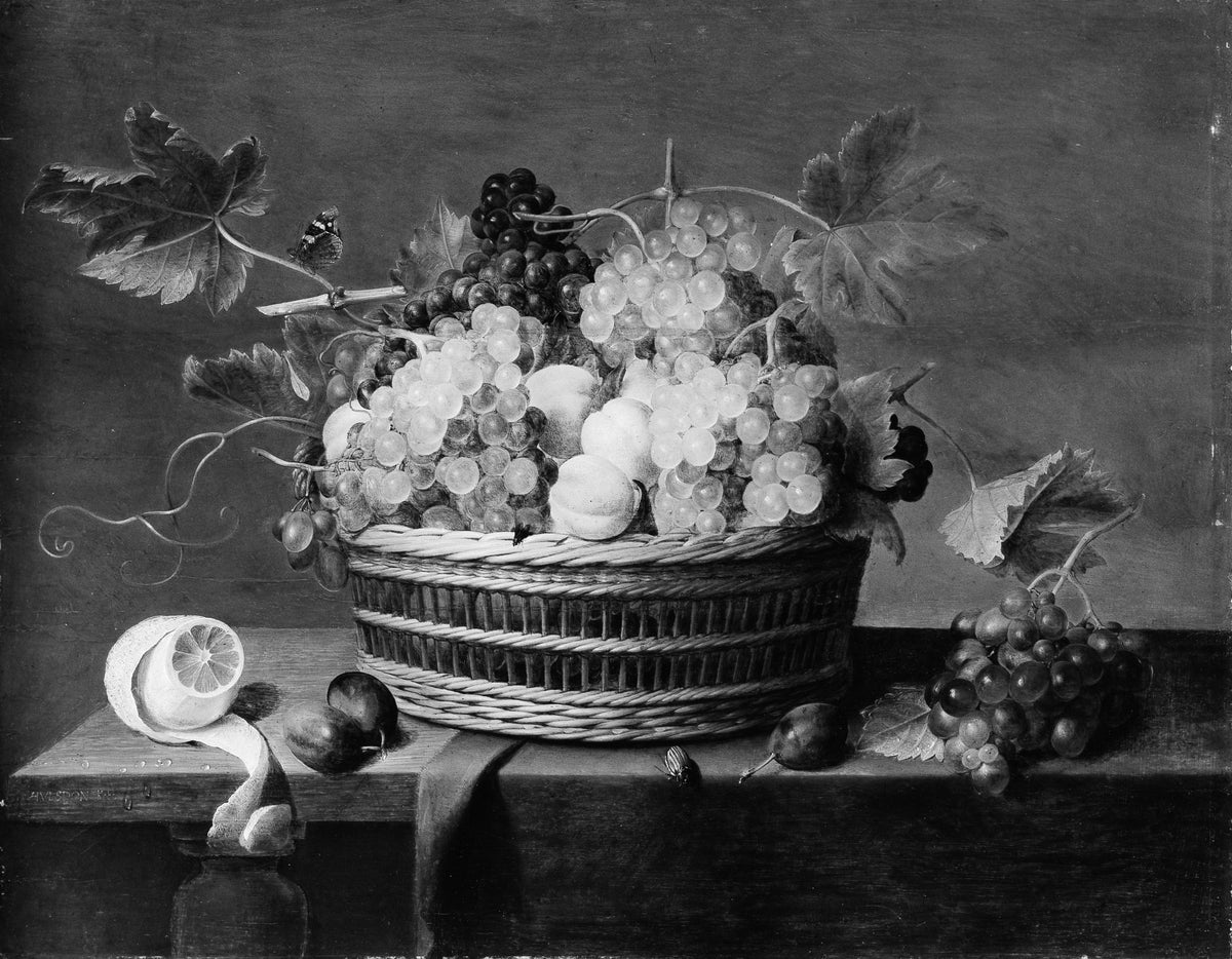 Still Life A Basket of Grapes and Other Fruit by Jacob van Hulsdonck - Classic Art canvas print