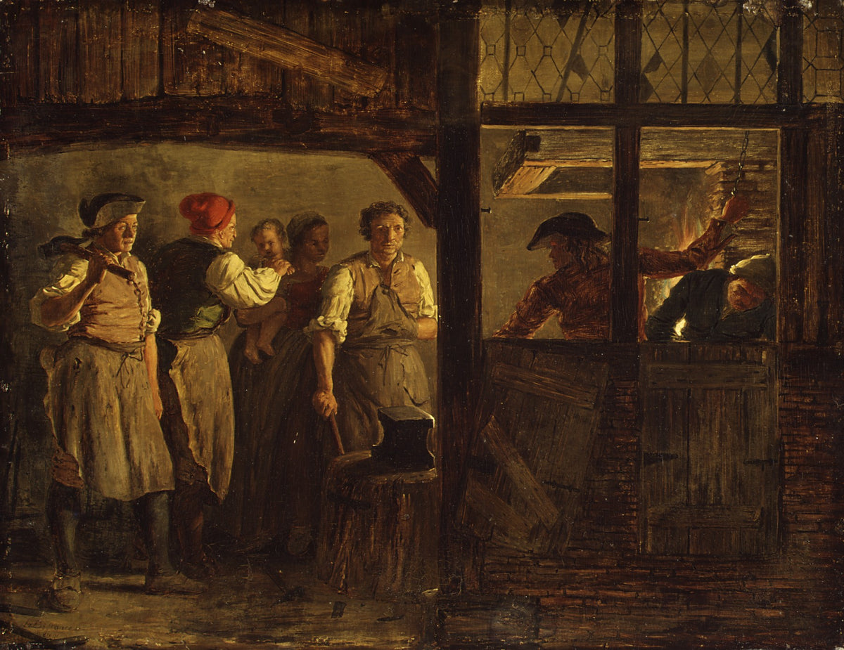 The Forge by Léonard Defrance - Classic Art canvas print