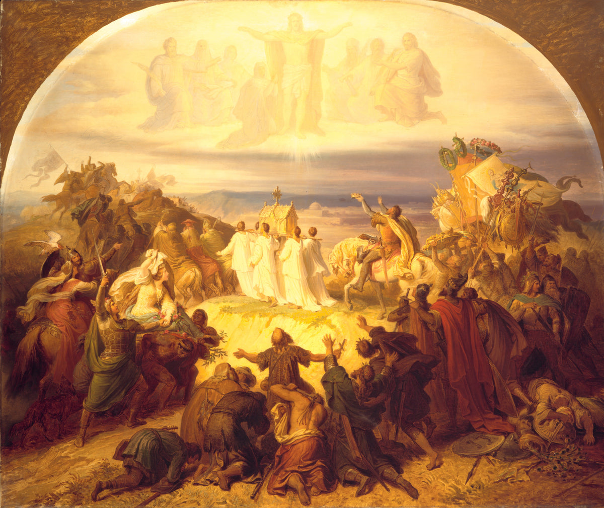 Crusaders before Jerusalem by Wilhelm von Kaulbach - Oil Painting canvas print