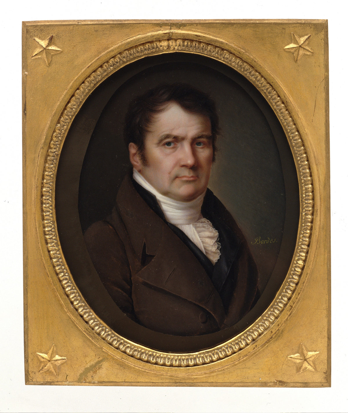 Portrait of a Man by Joseph Bordes - Classic Art canvas print