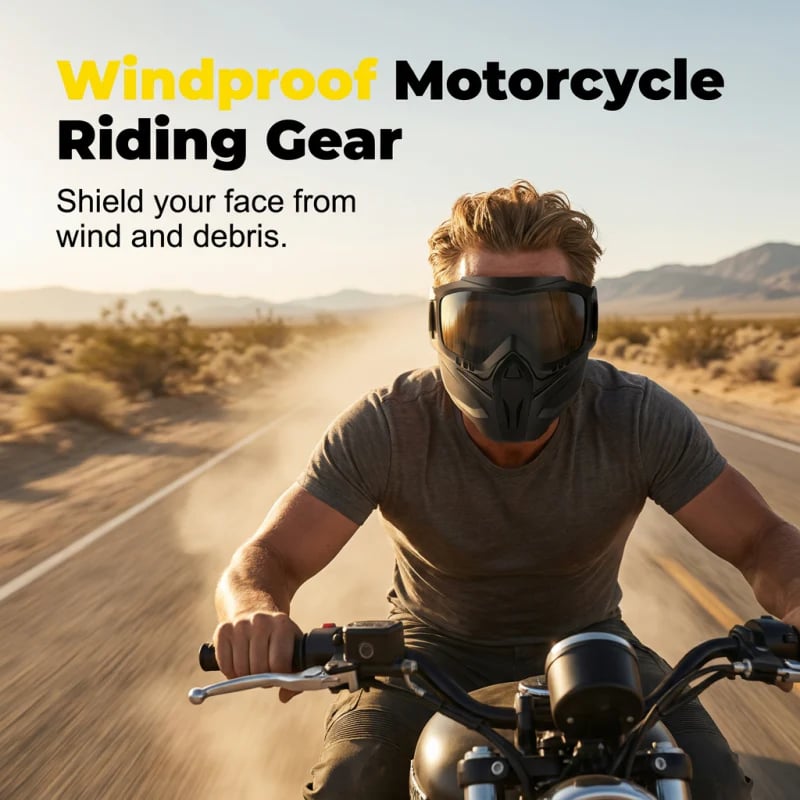 🔥LIMITED-TIME 46% OFF - Detachable Full Face Goggle Mask
