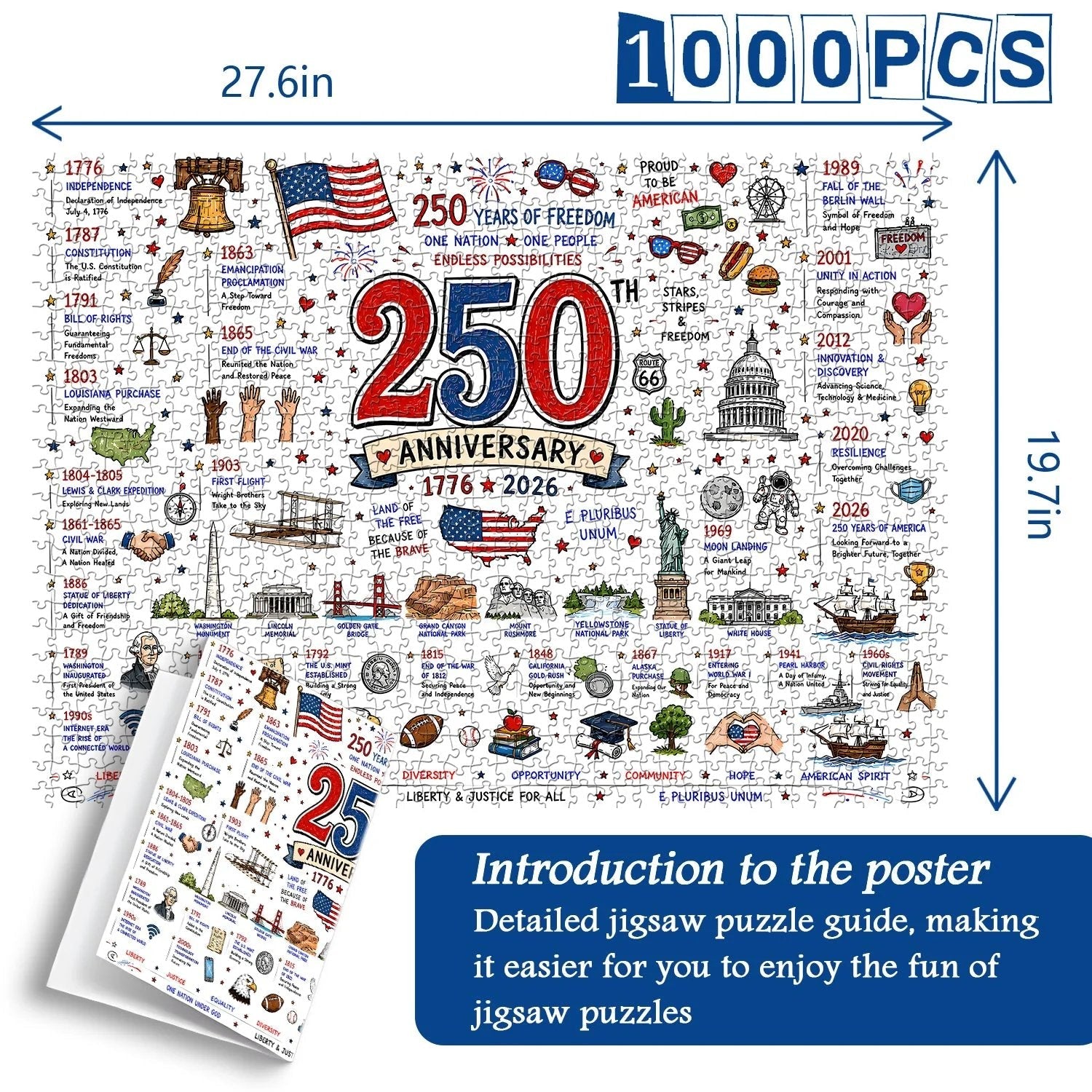 Patriotic America Jigsaw Puzzle 1000 Pieces