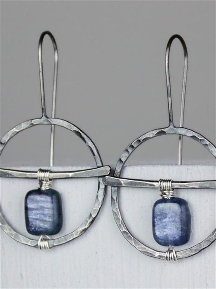 Vintage Handmade Natural Lazuli Earrings