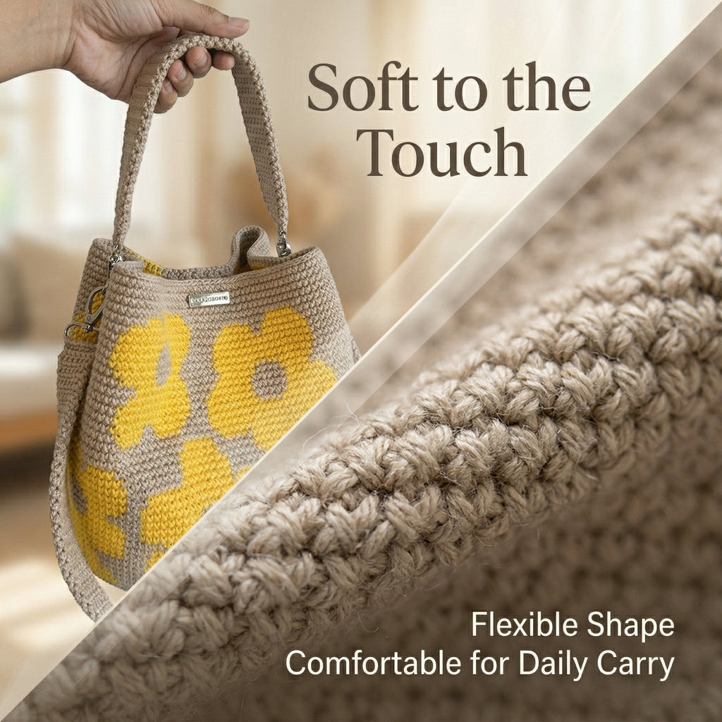 🔥2026 Spring Special Offer 49% OFF🌼Handmade Crochet Flower Tote✨
