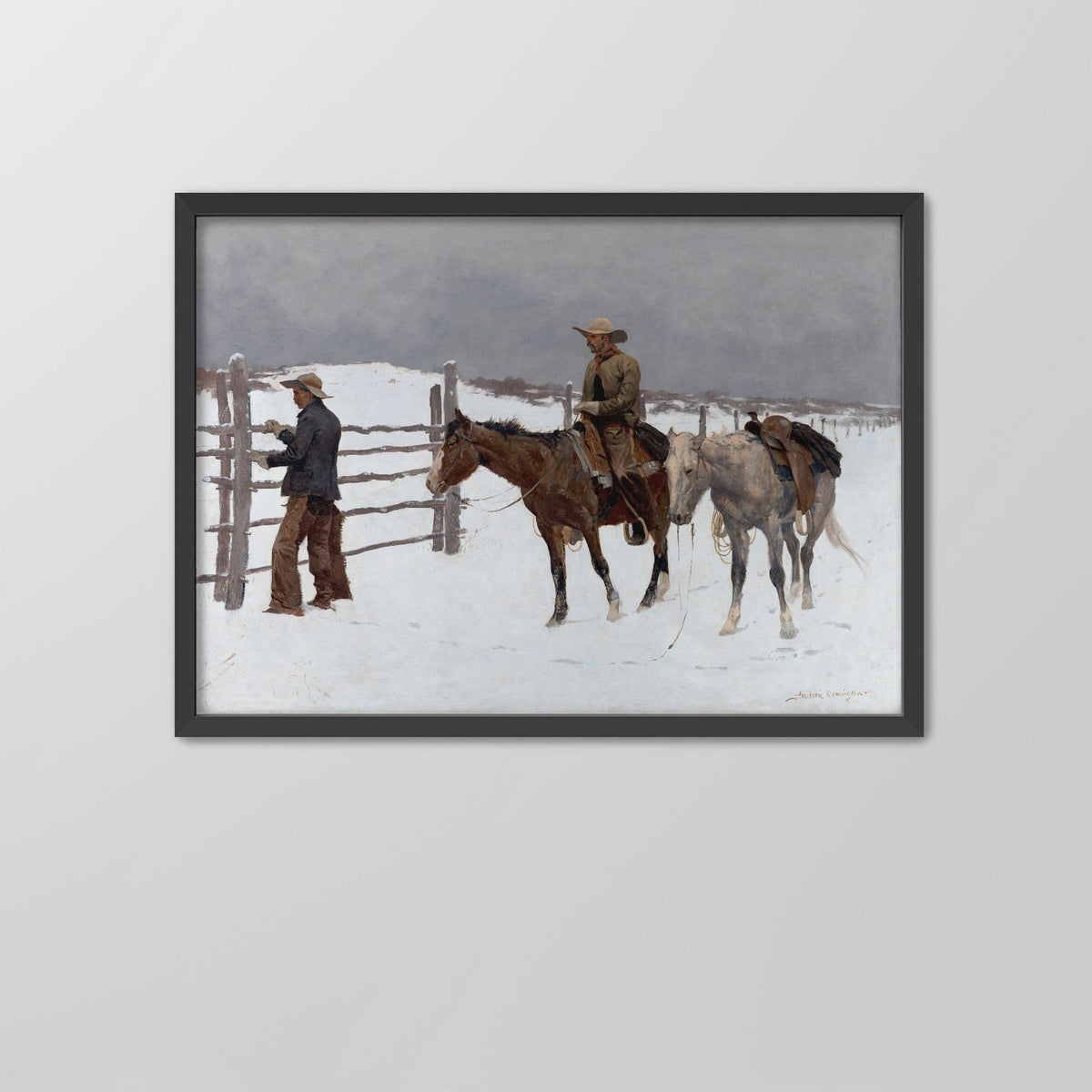 The Fall of the Cowboy Canvas Print