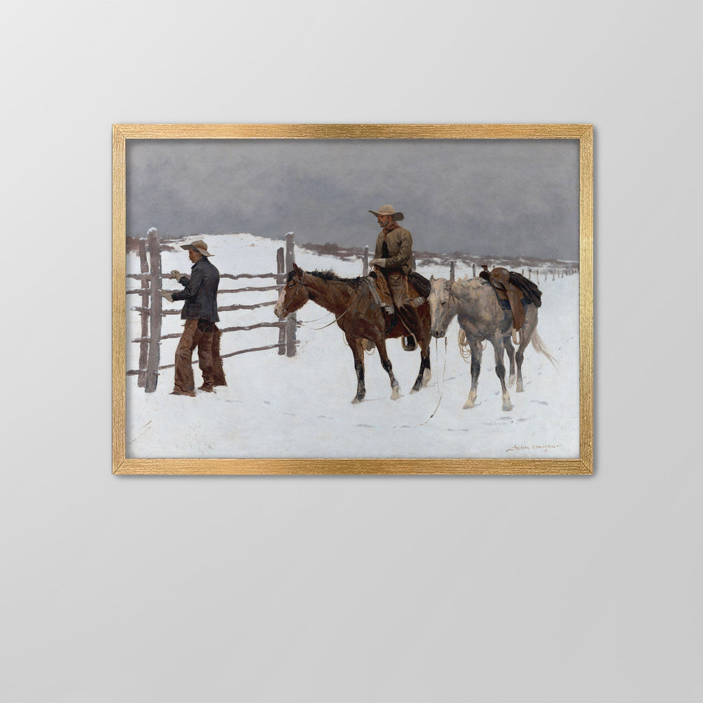 The Fall of the Cowboy Canvas Print