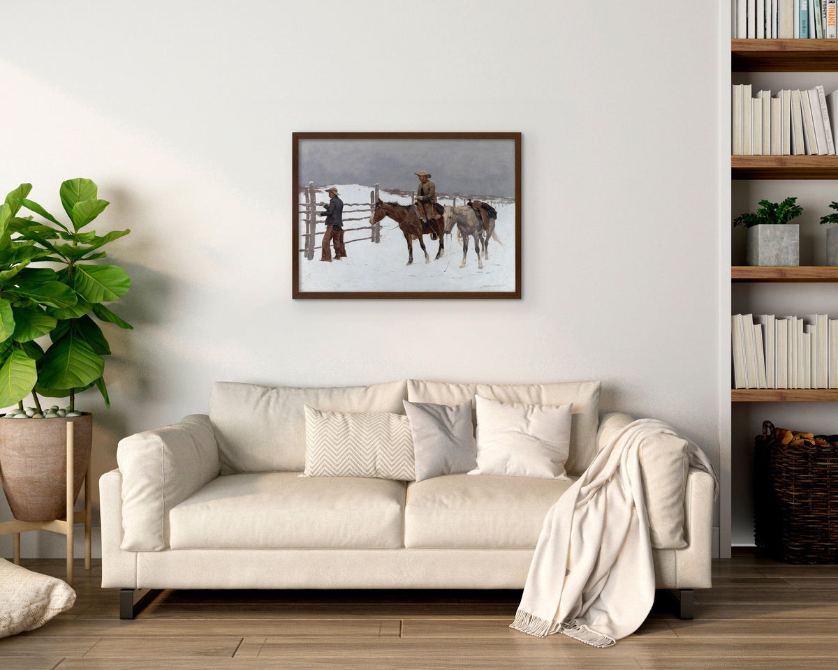 The Fall of the Cowboy Canvas Print