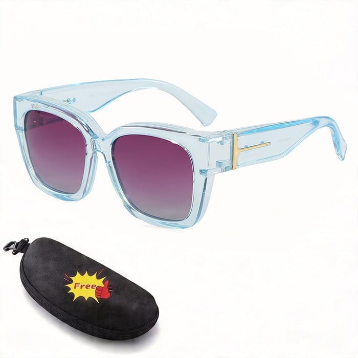 🕶️ Polarized Fit Over Sunglasses for Women – UV400 Protection Floral Frame Wear Over Prescription Glasses