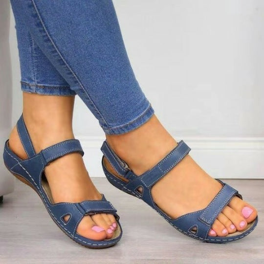 Platform Wedge Women's Shoes Velcro Buckle Sandals
