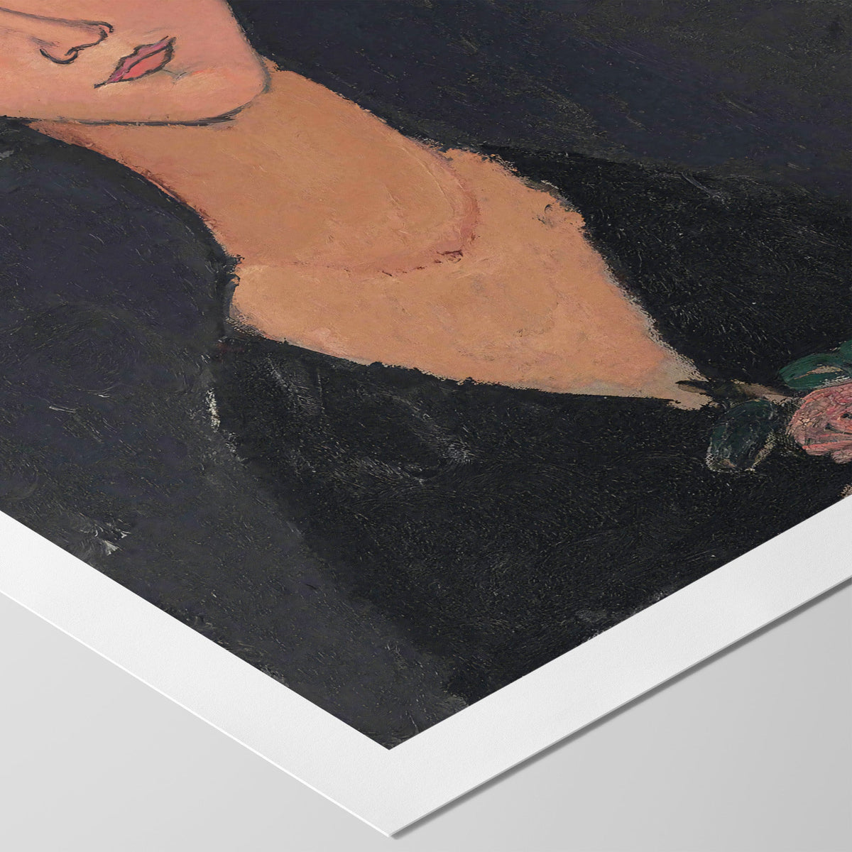 Young Woman with a Rose Canvas Print