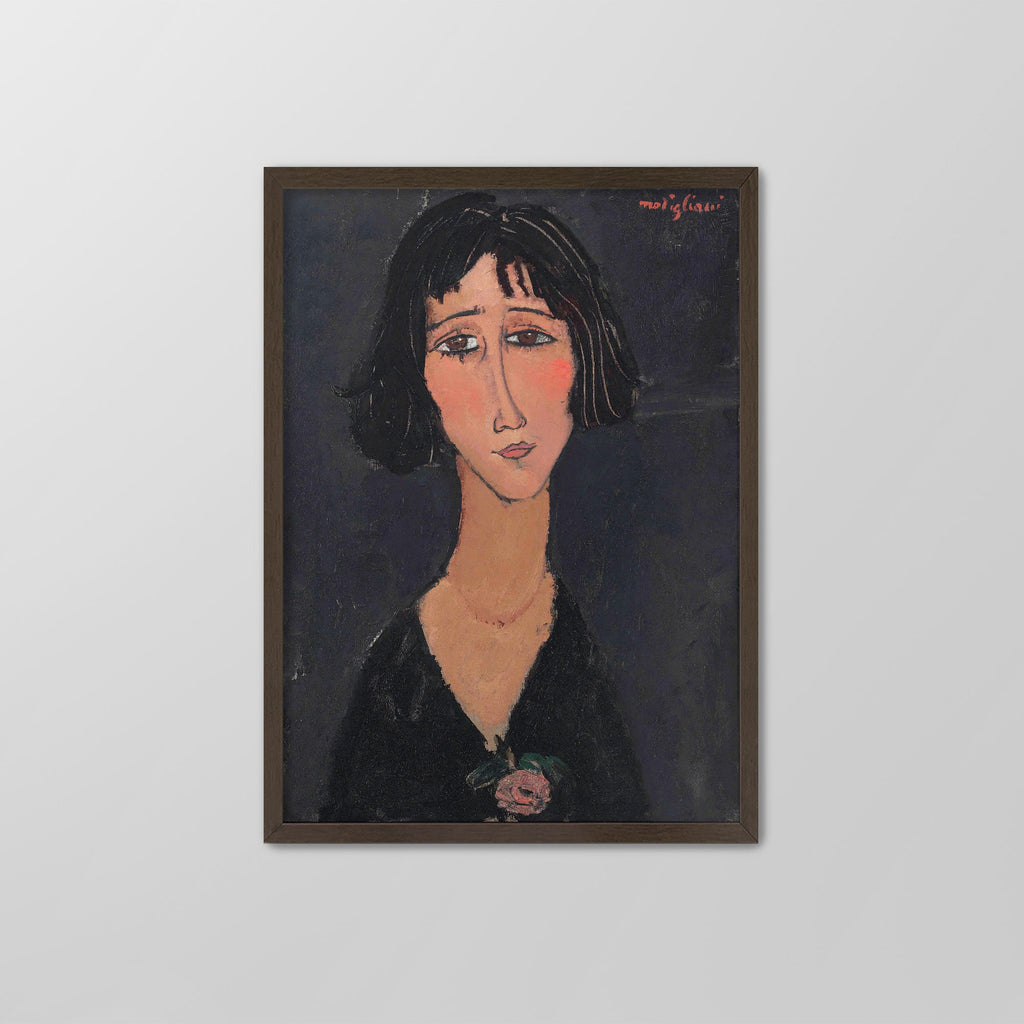 Young Woman with a Rose Canvas Print