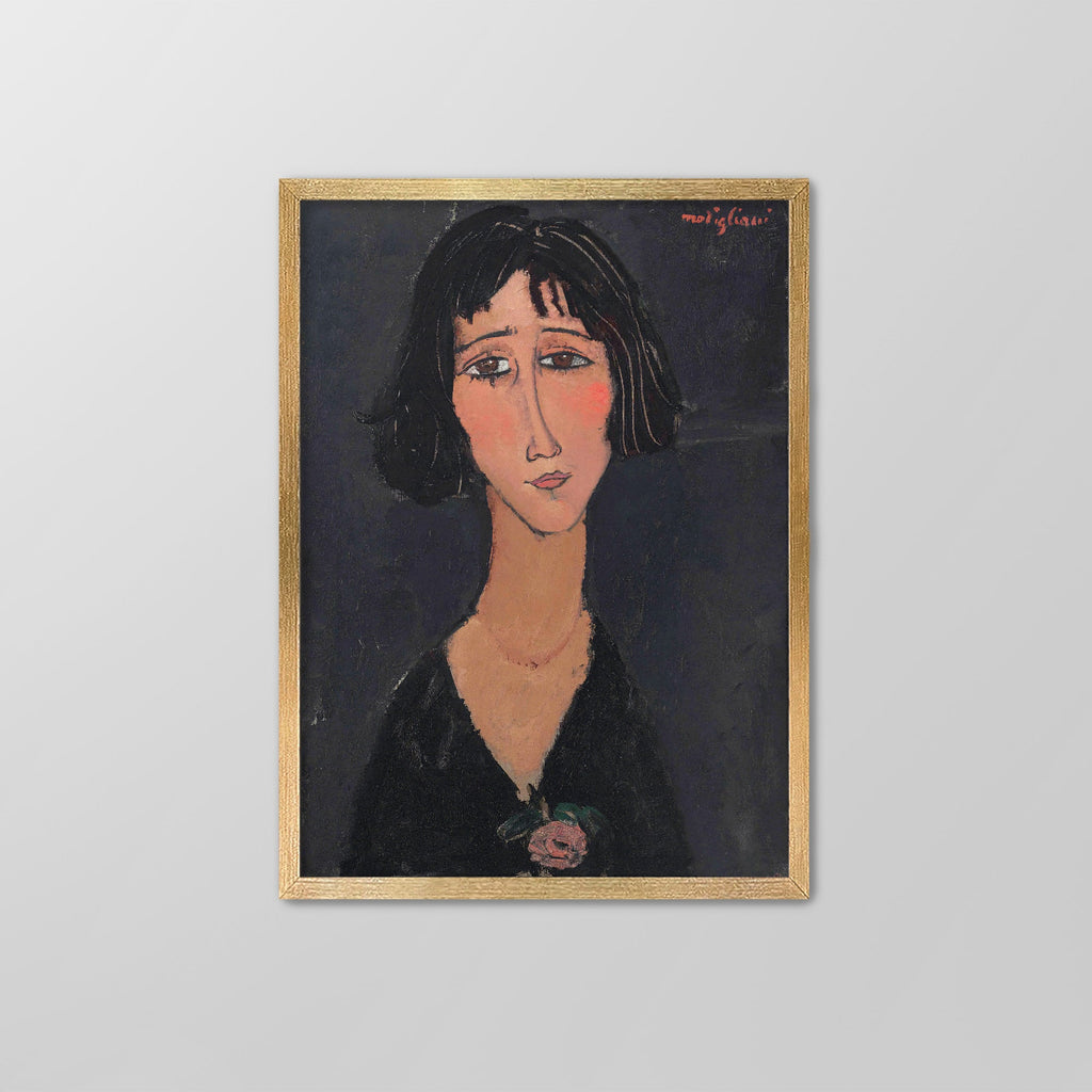 Young Woman with a Rose Canvas Print