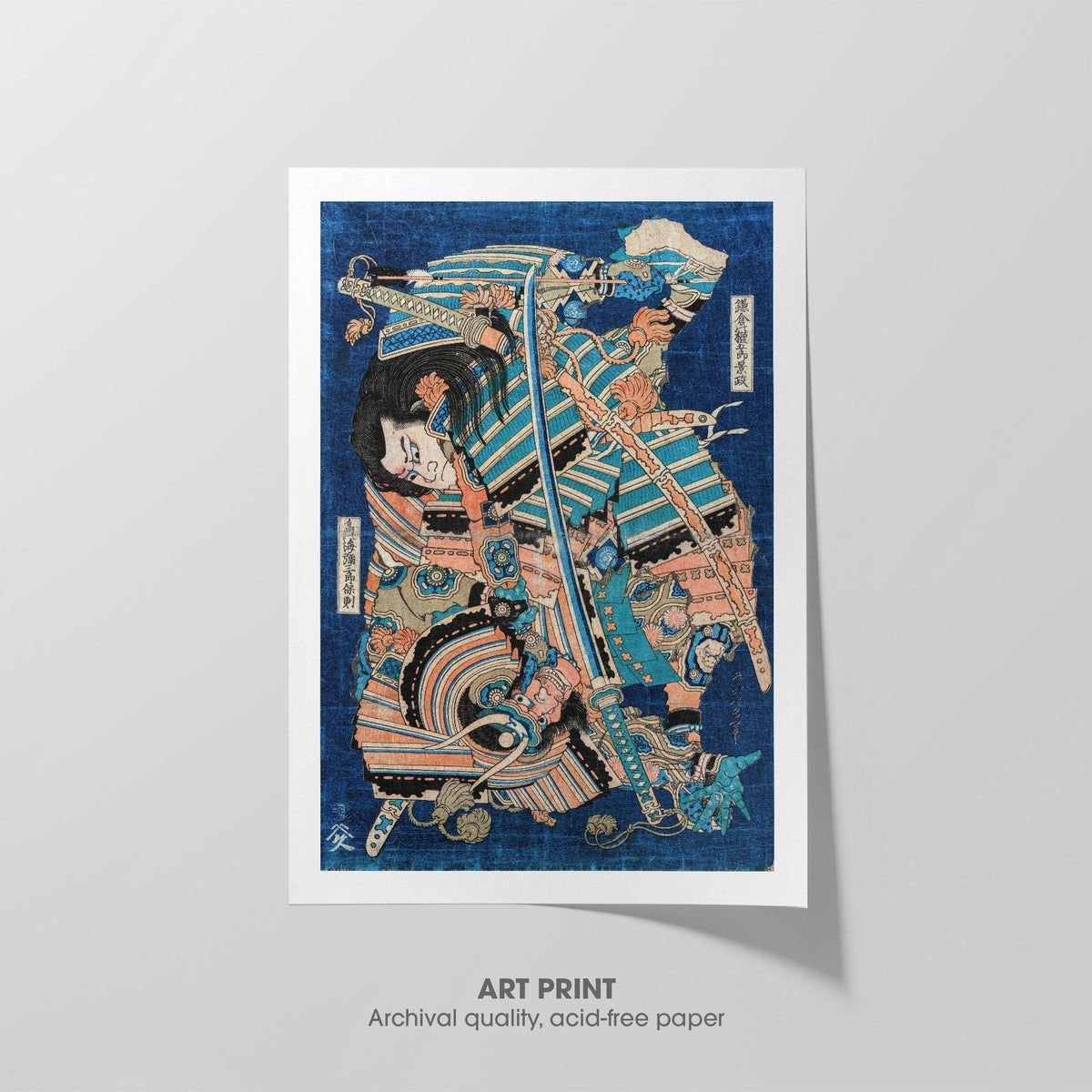 Kamakura no Gengor  Hokusai  Art Print by Without A Frame - Oil Painting canvas print