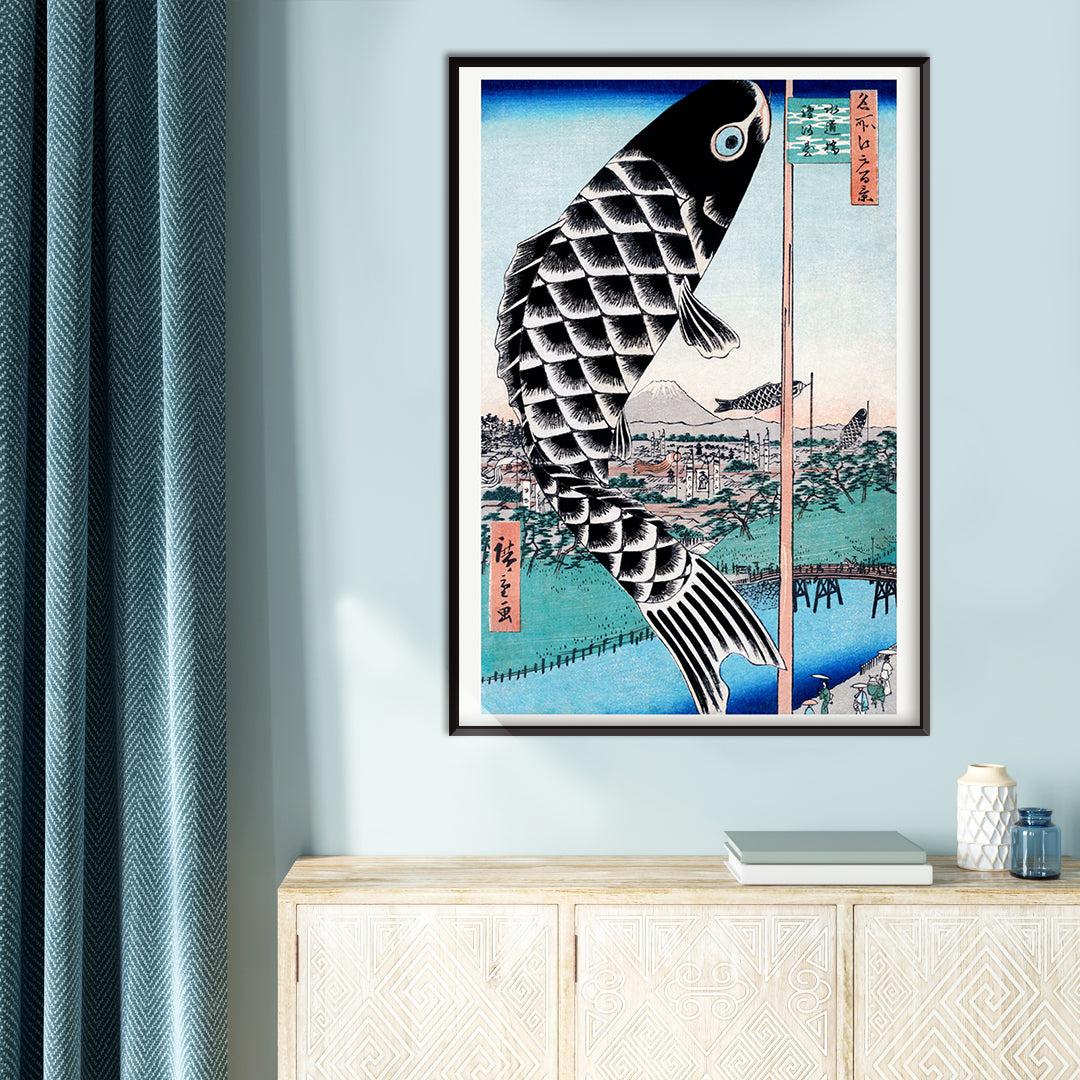 Pont de Suidobashi et Surugadai Canvas Print