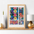 Motifs floraux gomtriques, variation 8 Poster by Moryarty - Oil Painting canvas print