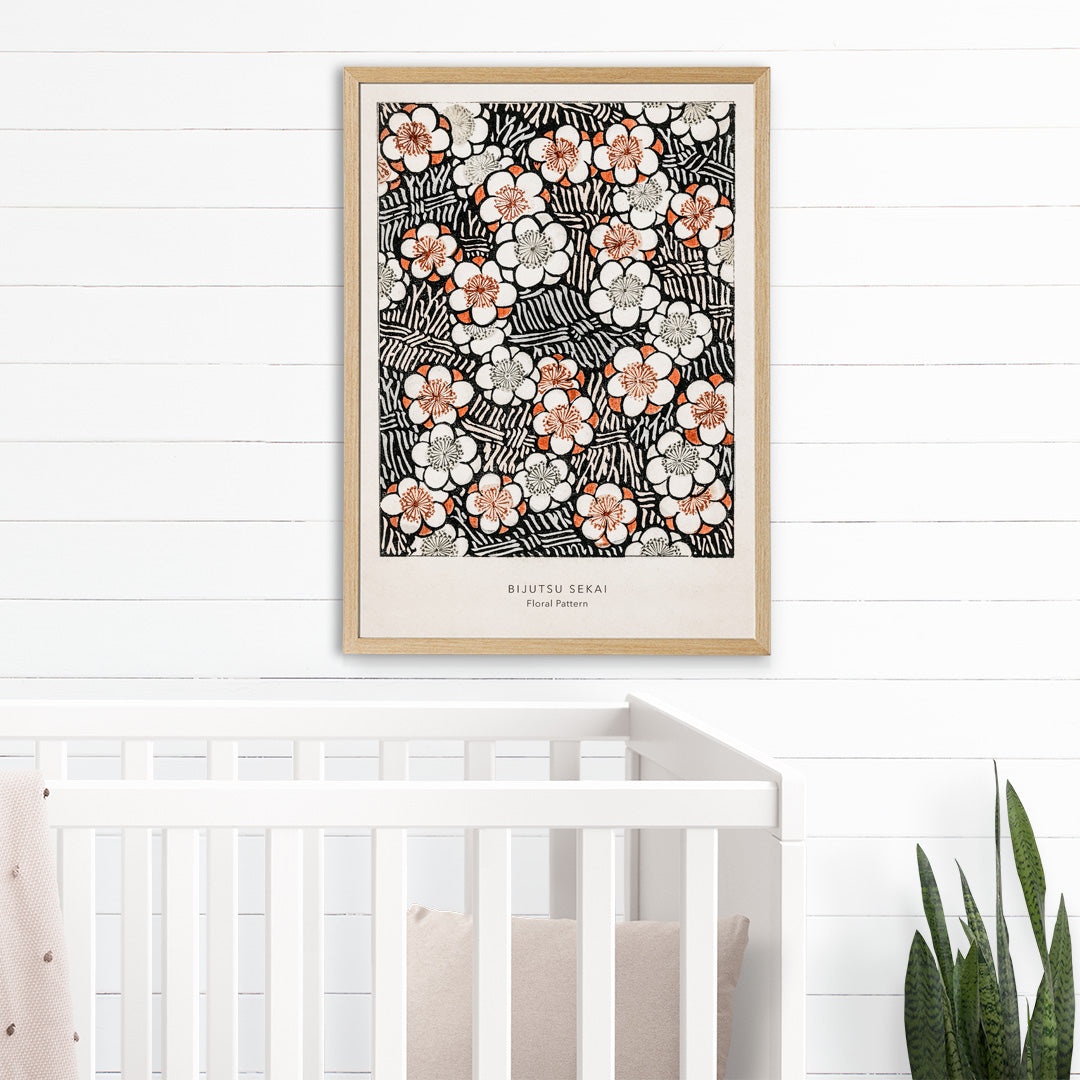 Motif floral de Bijutsu Sekai Canvas Print