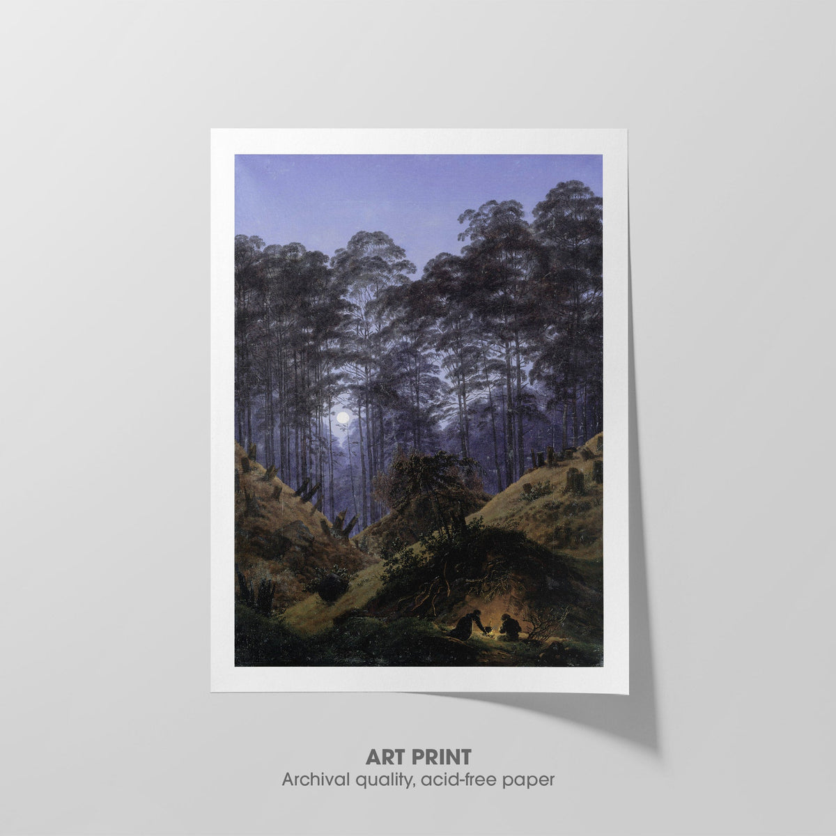 Forest Interior by Moonlight Canvas Print
