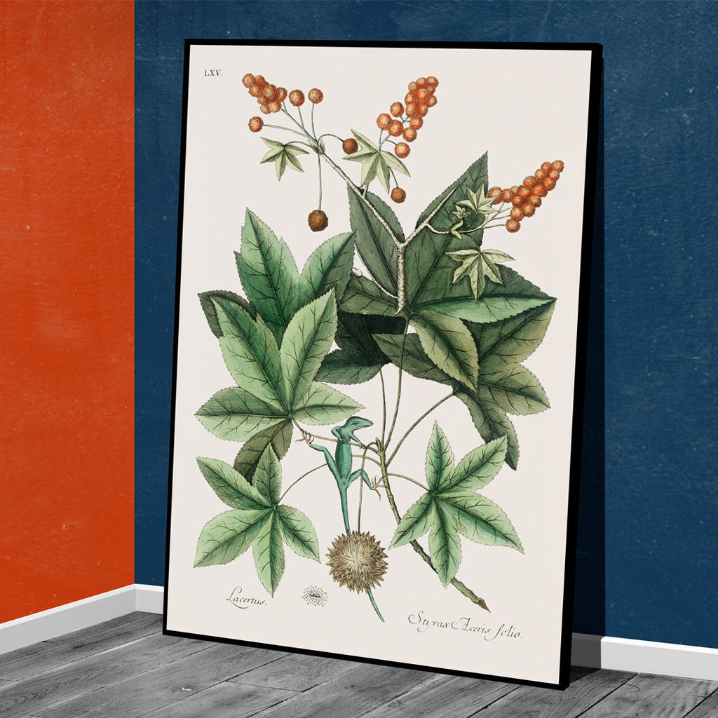 Lézard vert Canvas Print