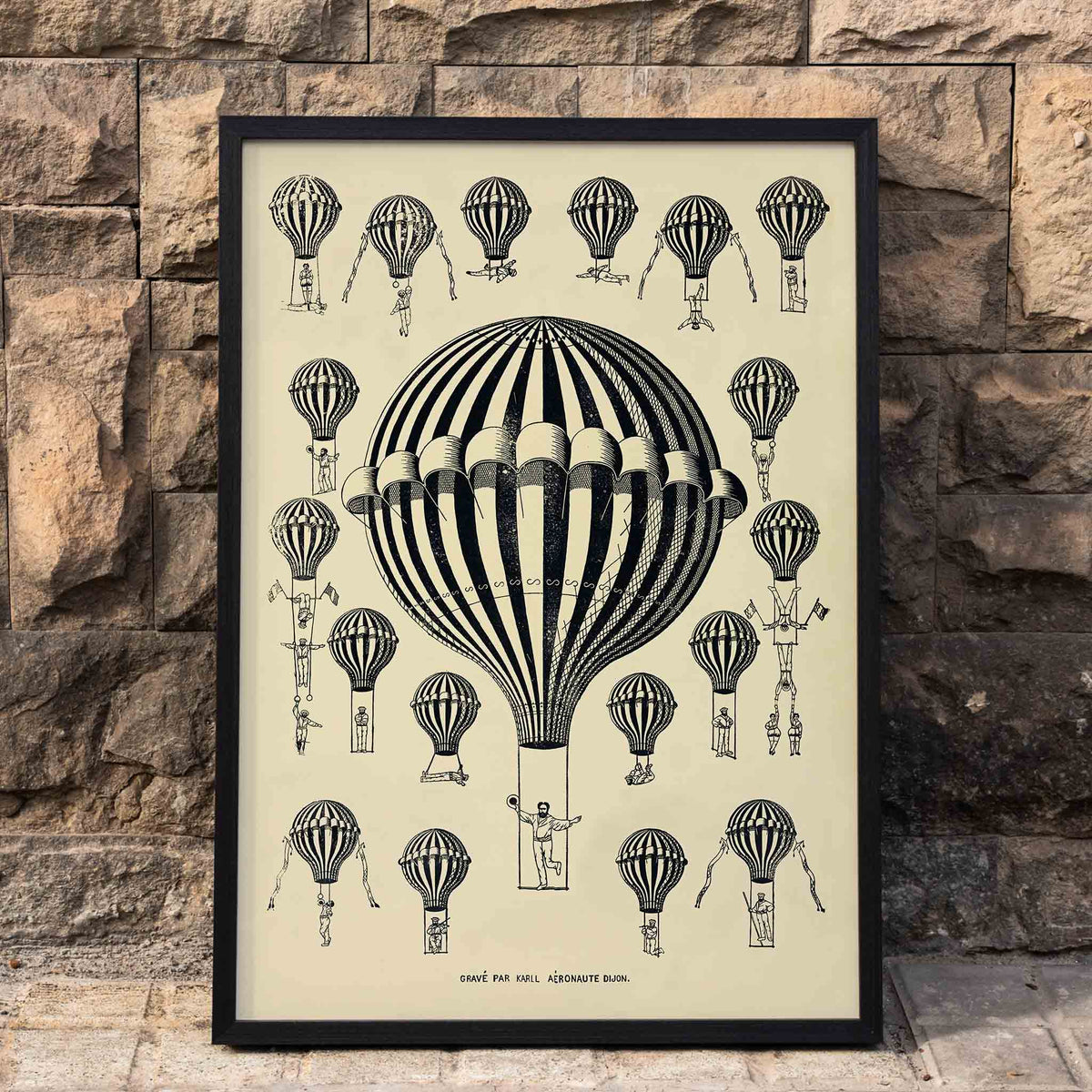 Étude de montgolfière Canvas Print