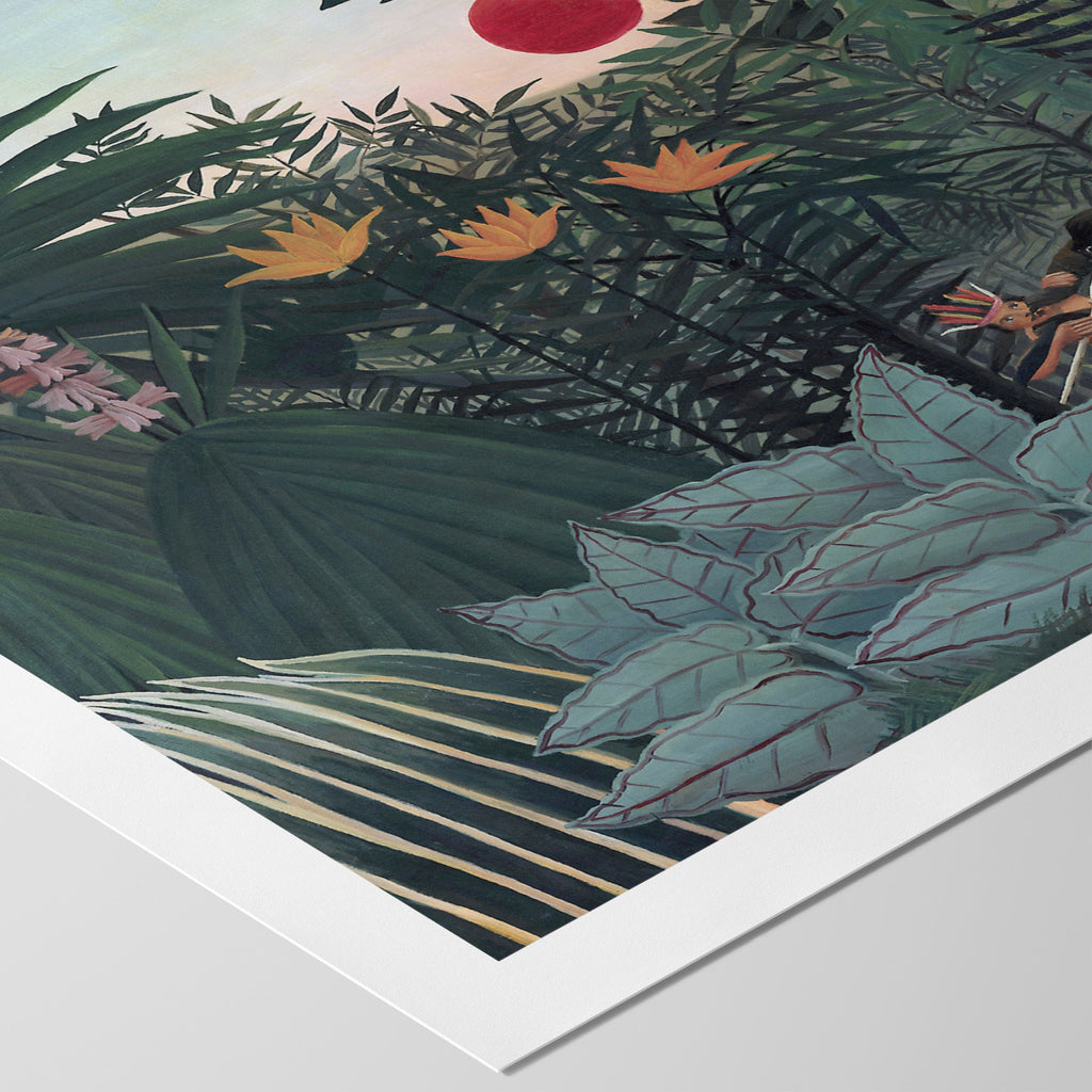 Indian Struggling with a Gorilla Canvas Print