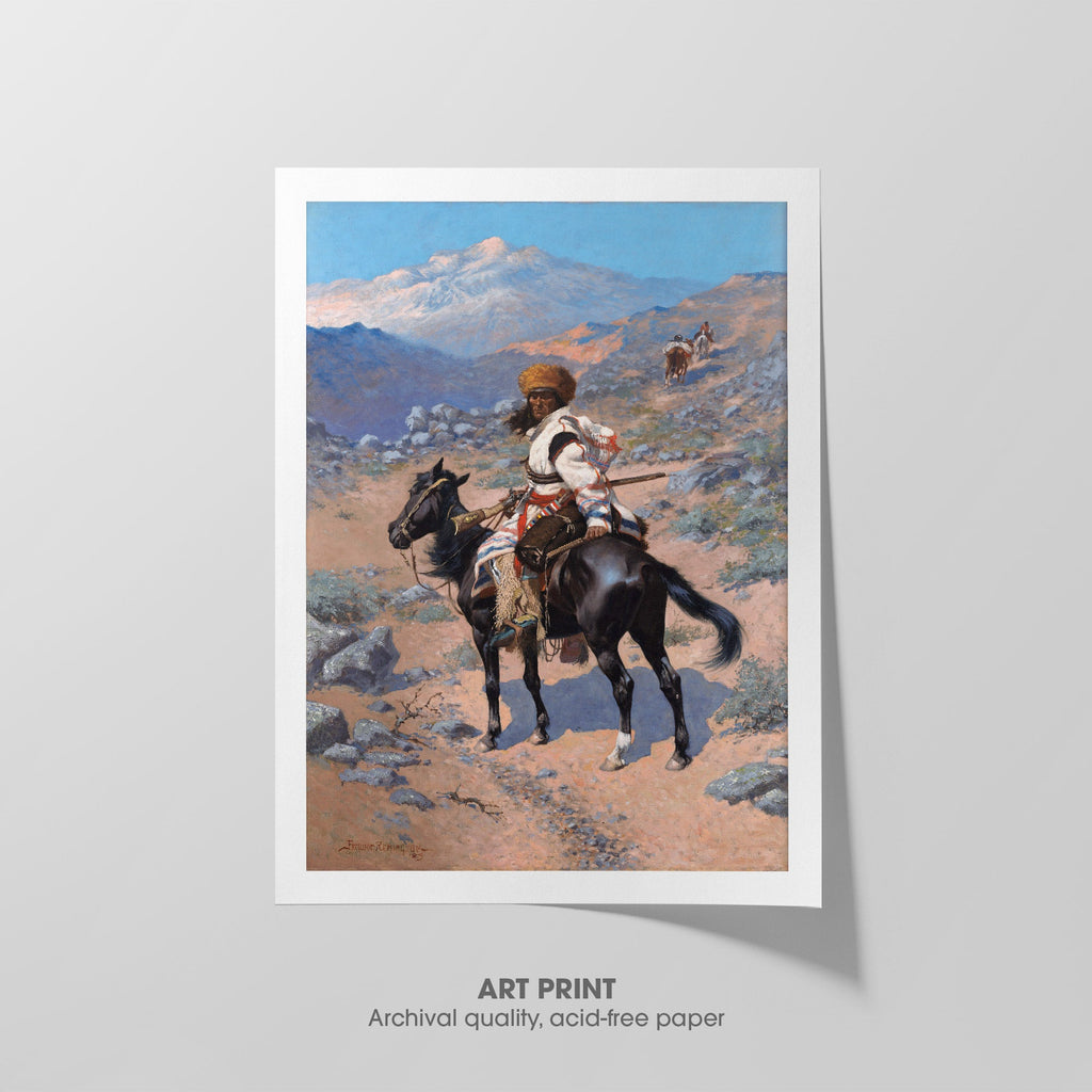 An Indian Trapper Canvas Print