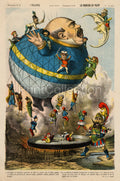 Italian Political Cartoon, 1880 by PrintCollection - Oil Painting canvas print