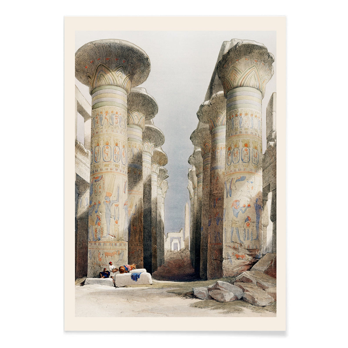 Grande salle du temple de Karnak Canvas Print