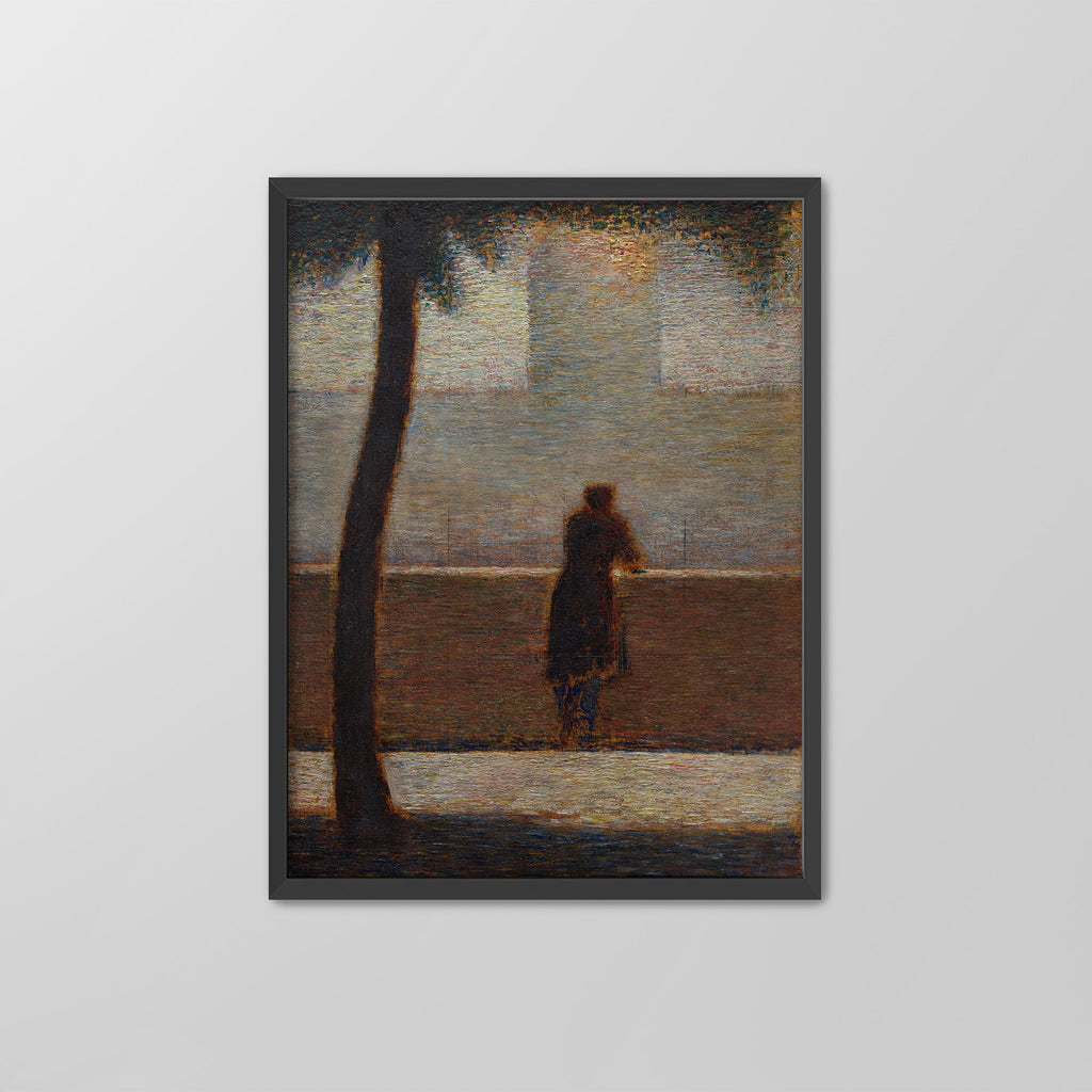 Man Leaning on a Parapet Canvas Print