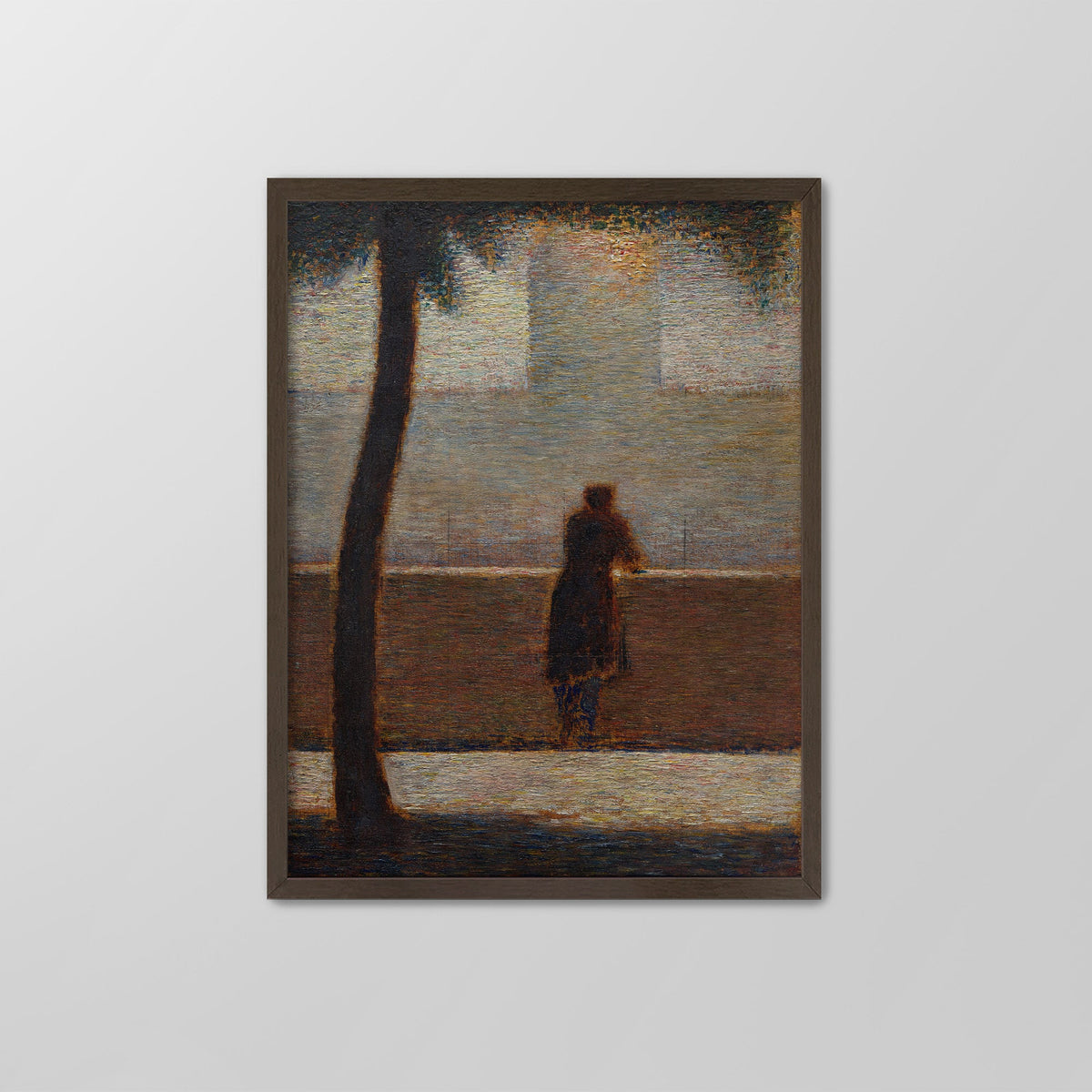 Man Leaning on a Parapet Canvas Print