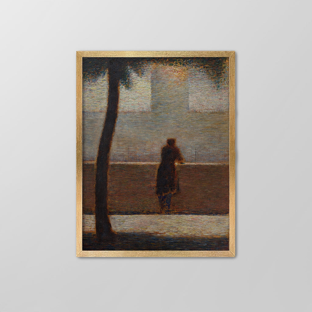 Man Leaning on a Parapet Canvas Print