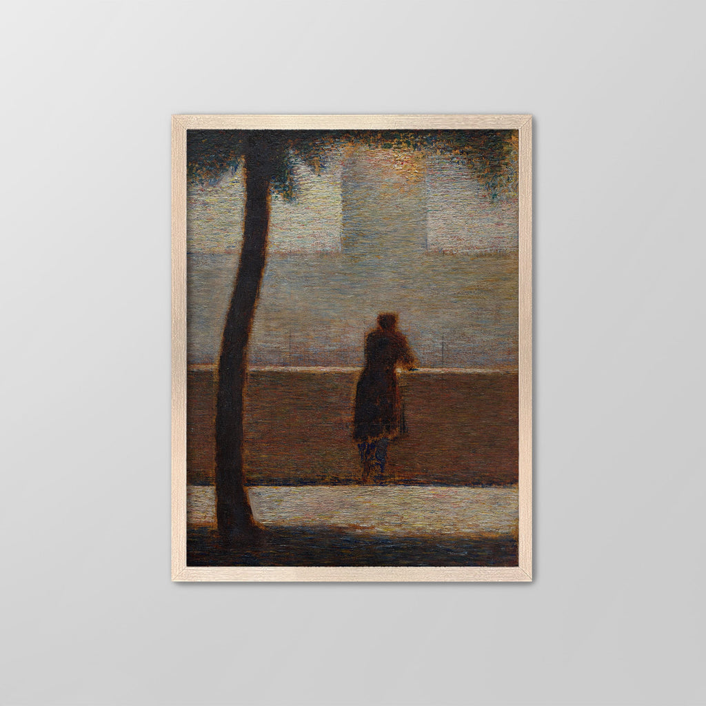 Man Leaning on a Parapet Canvas Print
