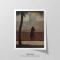 Man Leaning on a Parapet Canvas Print