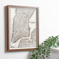 Carte de New York Poster by Moryarty - Oil Painting canvas print