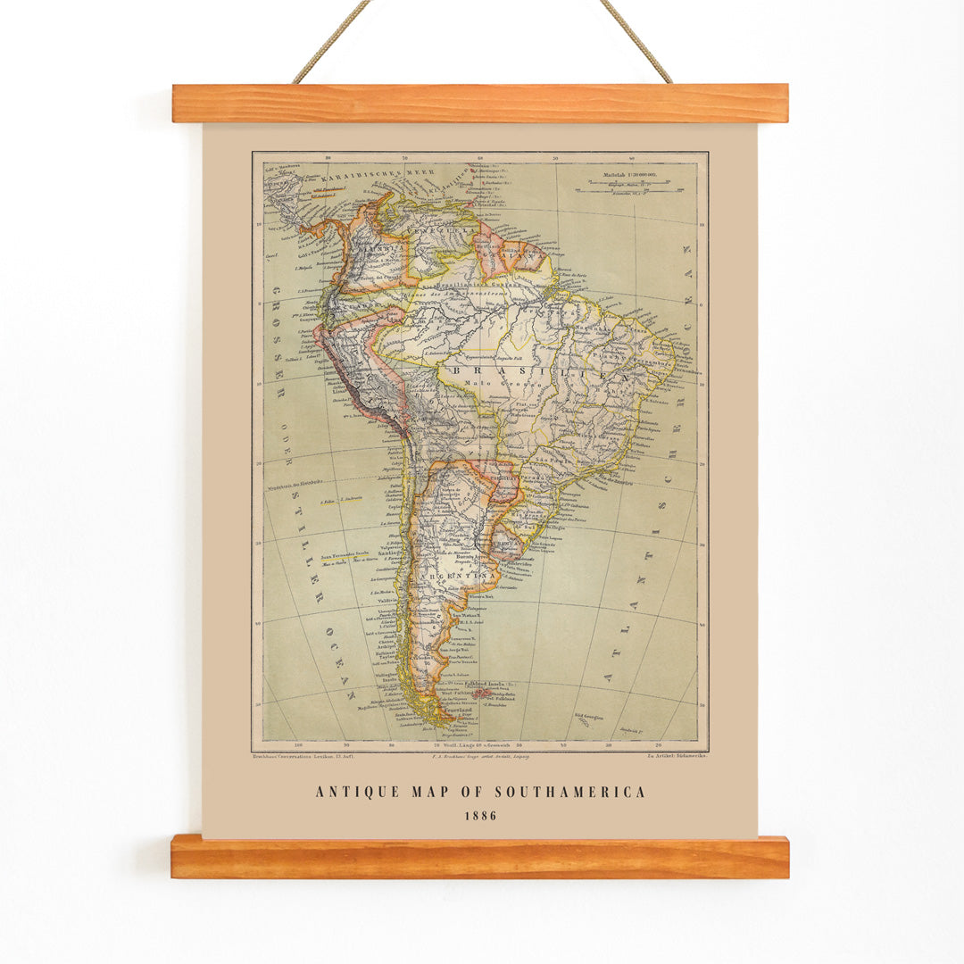 Carte ancienne du Brésil Canvas Print