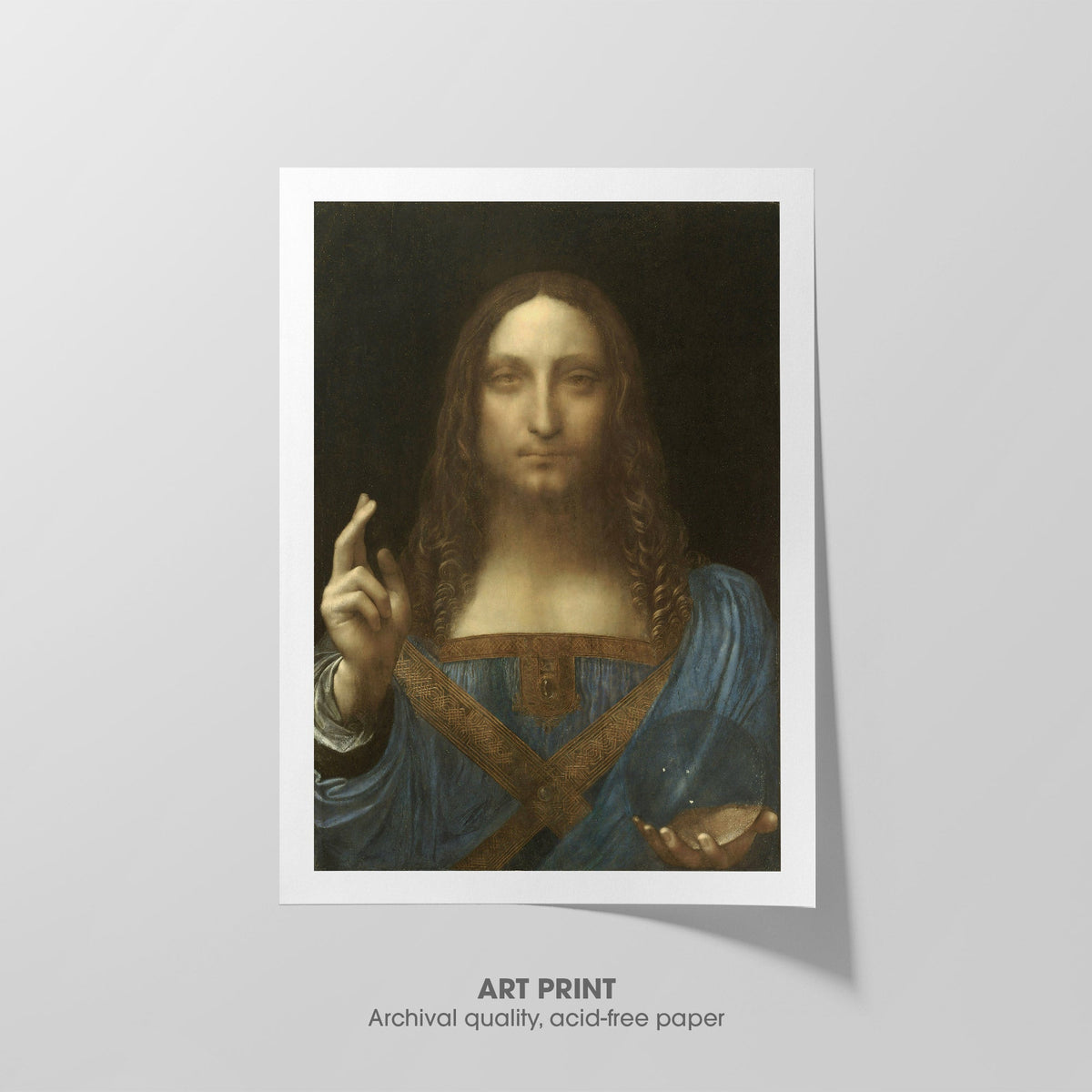 Salvator Mundi  Da Vinci  Art Print by Without A Frame - Oil Painting canvas print