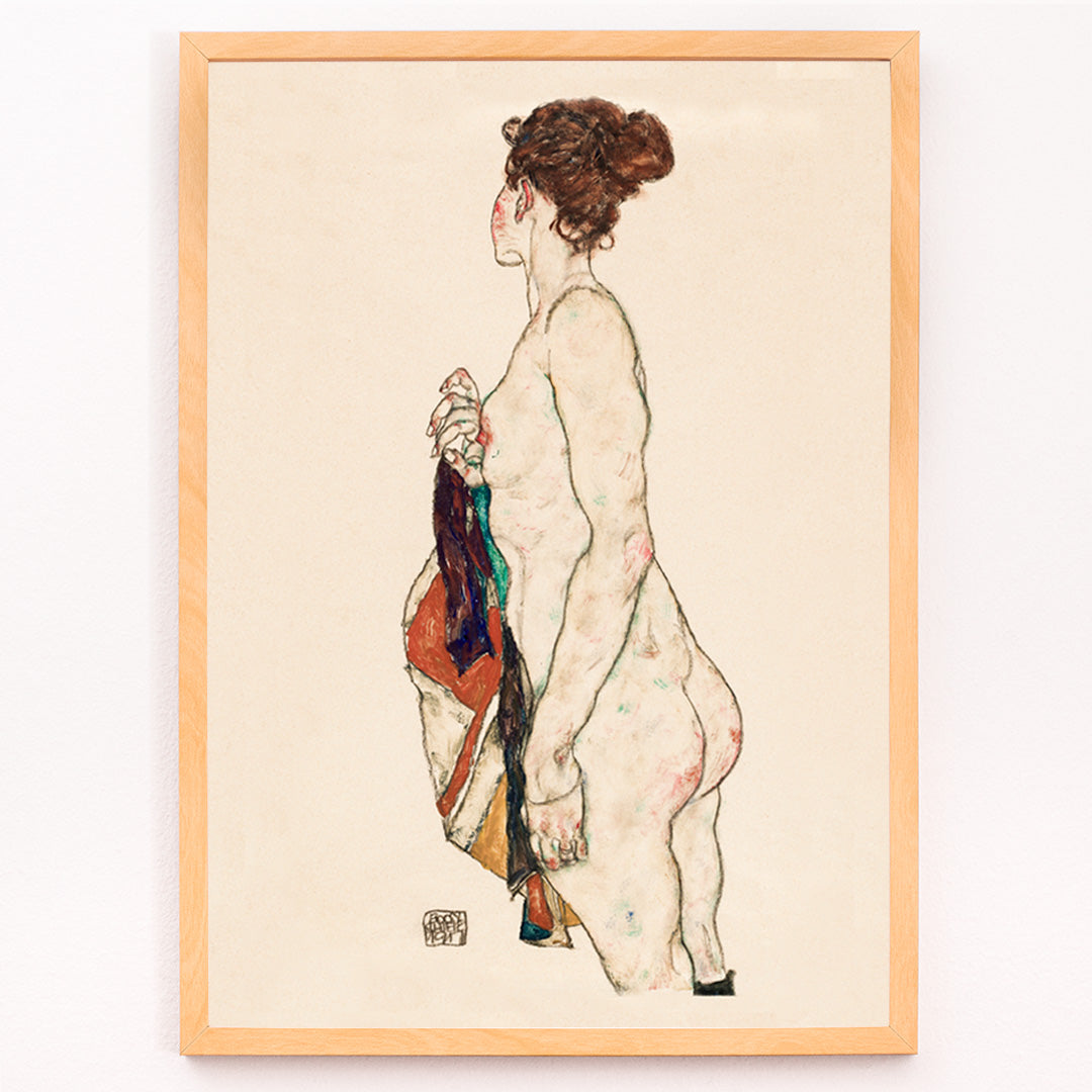 Femme nue debout Canvas Print