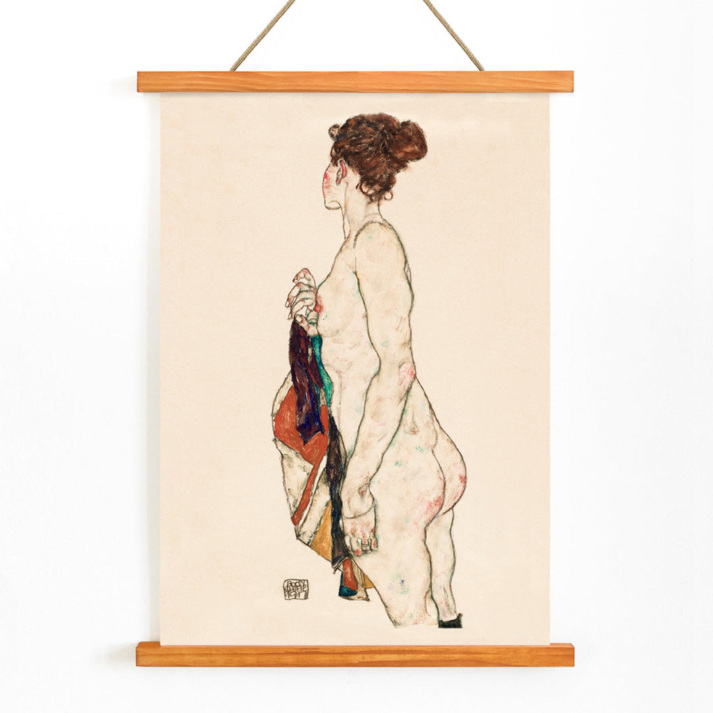 Femme nue debout Canvas Print