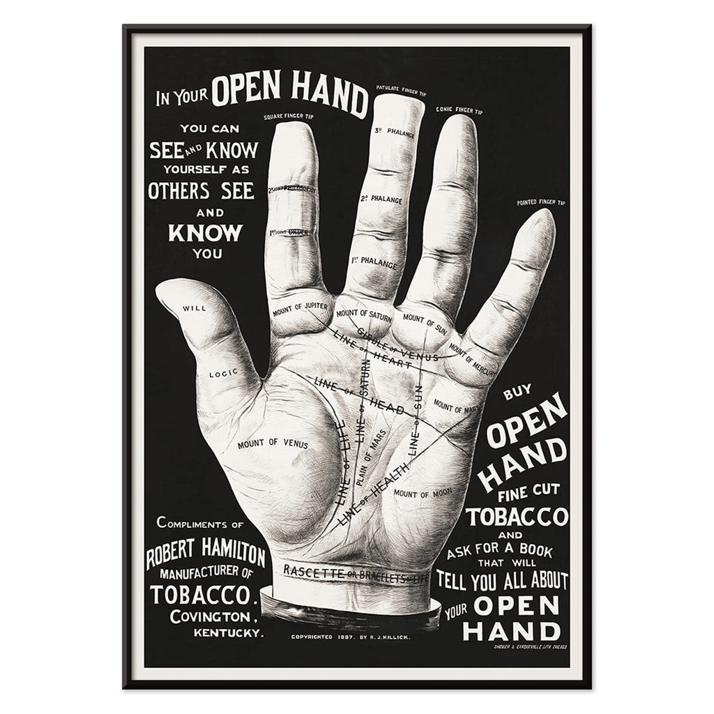 Lecture de la paume Canvas Print