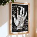 Lecture de la paume Canvas Print