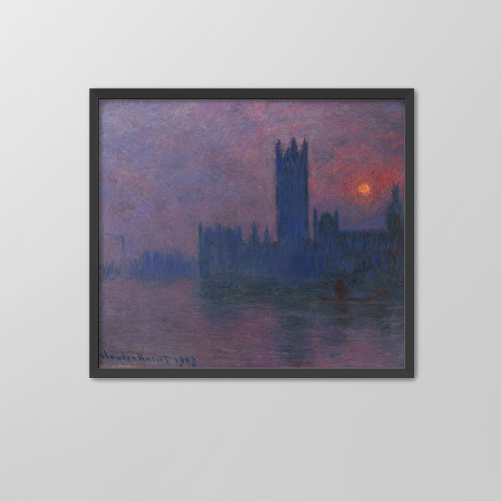 Parliament, Setting Sun Canvas Print