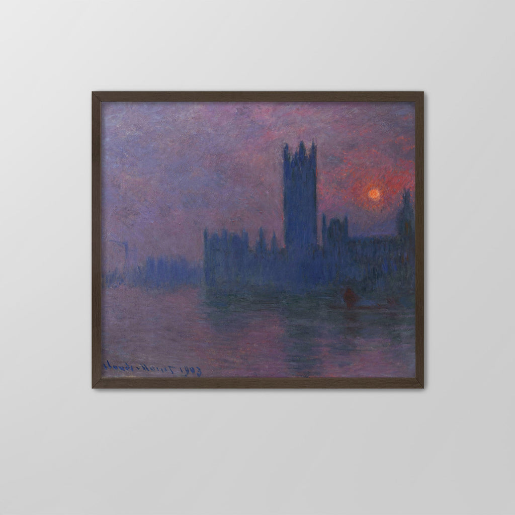 Parliament, Setting Sun Canvas Print