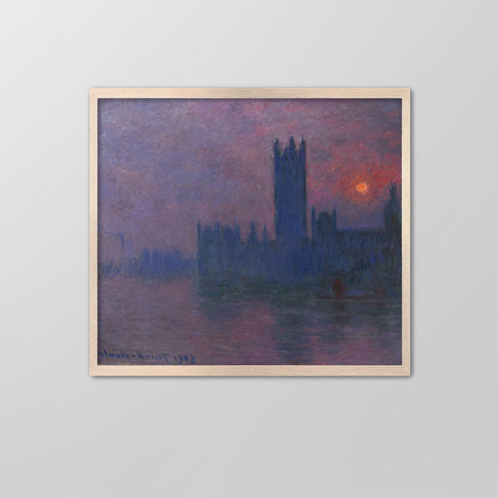 Parliament, Setting Sun Canvas Print