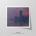 Parliament, Setting Sun Canvas Print