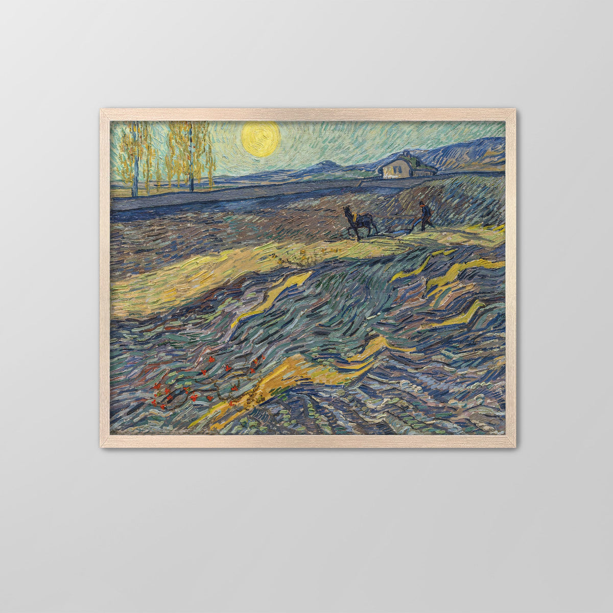 Plowman in a Field Canvas Print