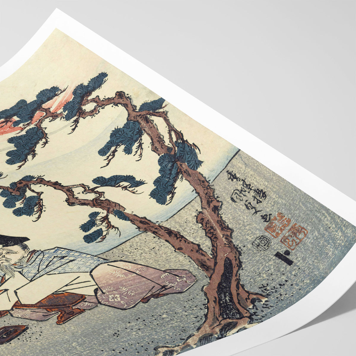 The Poet Hitomaro Canvas Print